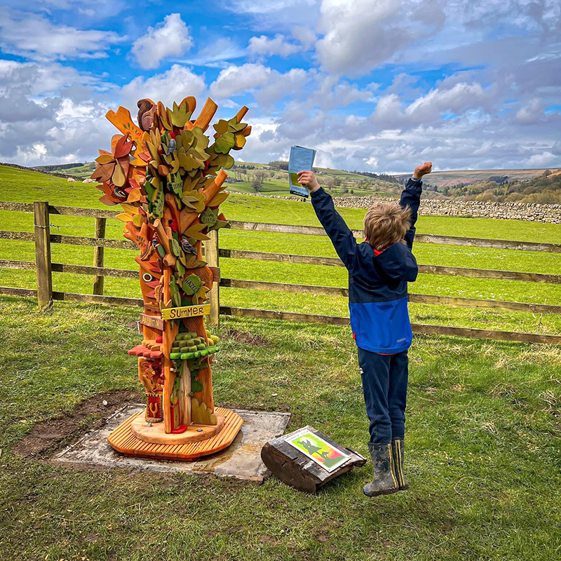 Visitors to Studfold Adventure Trail
